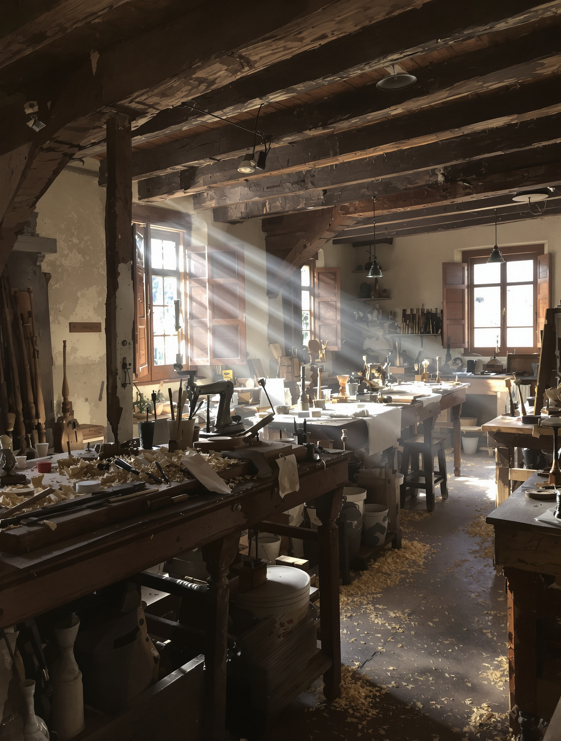 Atelier ancien lutherie Mirecourt XVIIe siècle