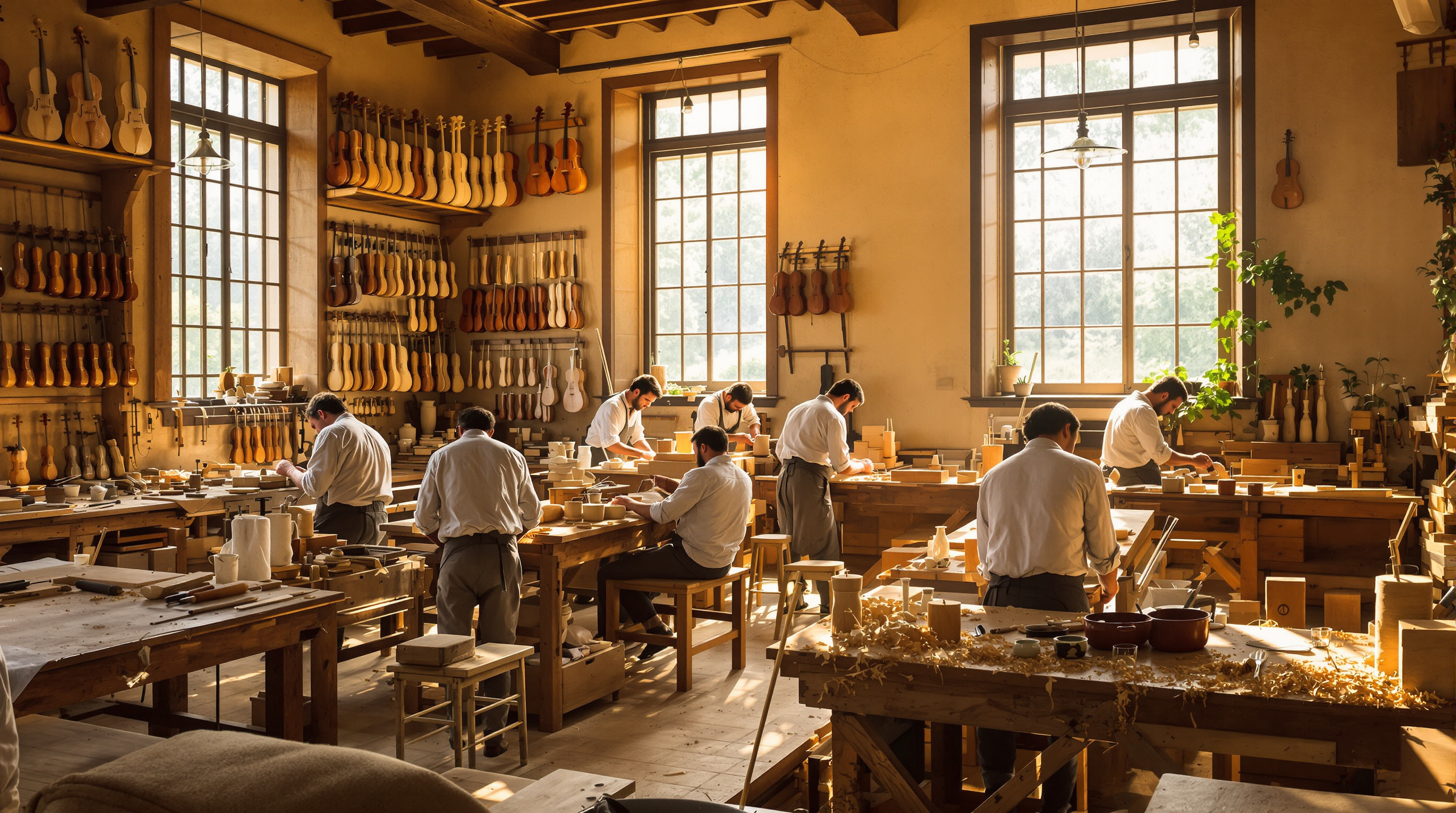 Atelier de lutherie Mirecourt XVIIIe siècle