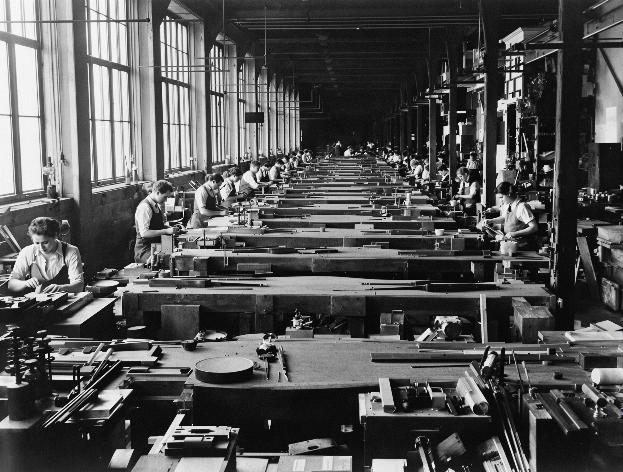 Atelier manufacture Thibouville-Lamy Mirecourt 1900